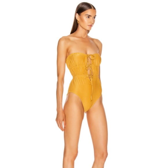 Solid & Striped Paula Suit in Metallic Gold NWT - Picture 6 of 15